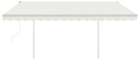 Toldo automático com LED e sensor de vento 4x3 m cor creme