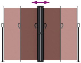 Toldo lateral retrátil 180x1200 cm castanho