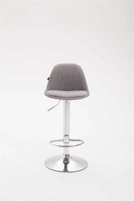 Banco de bar Kiel em tecido 39 x 82-104 x 43 cm Cinzento