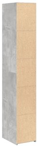 Armário alto 30x41x185 cm derivados de madeira cinza cimento