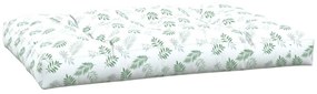 Almofadão para sofá de paletes 120x80x12cm tecido padrão folhas