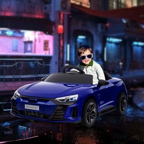 Carro elétrico infantil de 12 V - comando parental - efeitos sonoros e luminosos - Audi RS E-tron GT azul