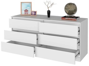 Cómoda Asteria/cómoda, 70 x 50 x 153,6 Cm branco