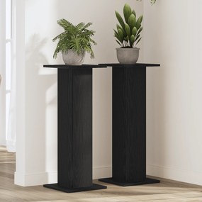 Suporte para Plantas vidaXL 2 pcs Carvalho Preto 30x30x80 cm Madeira d