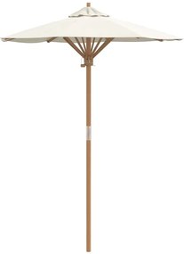 Guarda-Sol Creme Branco 150 x 210 cm - Bambu