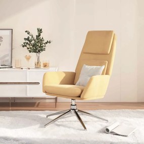 vidaXL Cadeira de descanso camurça artificial cor creme