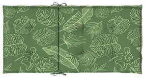 Almofadões cadeira de encosto baixo 6 pcs tecido padrão folhas
