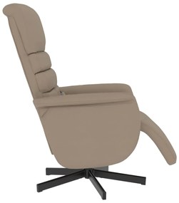 Cadeira massagens reclinável c/apoio pés couro arti. cappuccino