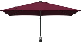 Parasol de Jardim de Parede Vermelho Bordeaux 247 cm