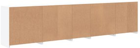 Aparador com luzes LED 283x37x67 cm branco