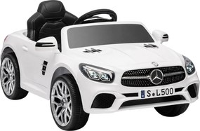 AIYAPLAY Carro Elétrico Infantil Mercedes-Benz SL500 12 V com Telecomando 2,4 GHz, 2 Motores e Suspensão, Branco | Aosom Portugal