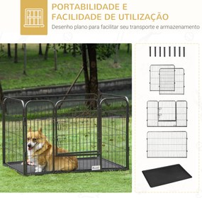 PawHut Barreira de Segurança para Animais de Estimação Parque de Diver