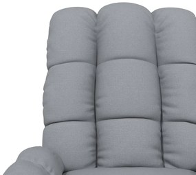 Poltrona de massagens tecido cinzento-claro
