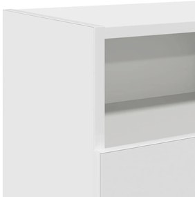 Móvel de TV com luzes LED 120x30x50 cm branco