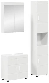 vidaXL Conjunto de Móveis para Banheiro com prateleira TULUM Branco