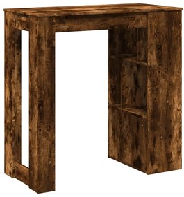 Mesa de bar c/ prateleiras derivados de madeira carvalho fumado