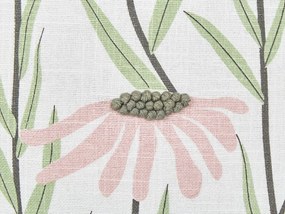 Conjunto de 2 almofadas decorativas com padrão floral em algodão multicolor 45 x 45 cm GYNURA Beliani