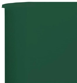 Para-vento com 9 painéis em tecido 1200x80 cm verde