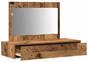 Mesa de Cabeleireiro Suspensa - Madeira Vintage - 100x40x70 cm