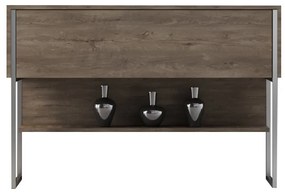 Cômoda Luxe – Prateada e Nogal – 120 x 80 x 30 cm