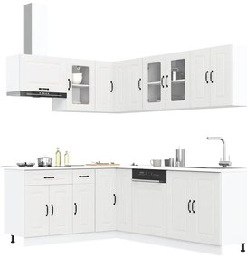 vidaXL 11 peças armário de cozinha conjunto Kalmar branca