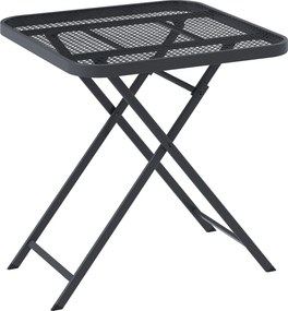 Outsunny Mesa de jardim dobrável 70 x70 cm, resistente às intempéries, mesa de varanda dobrável com design vazado, quadrada Preto | Aosom Portugal