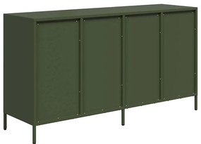 Aparador 135x39x73,5 cm aço laminado a frio verde-azeitona