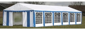 Tenda para festa com painéis laterais, 12 x 6 m Azul e Branco