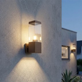 Candeeiro de parede exterior moderno castanho ferrugem IP44 - Malios