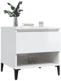 Mesa de apoio 50x46x50 cm derivados de madeira branco brilhante