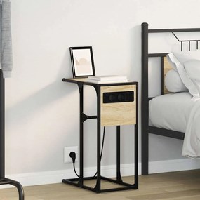 vidaXL Mesa-de-cabeceira Carvalho sonoma 41.5 x 26 x 60.5 cm