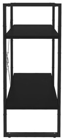 Estante com 2 prateleiras 80x30x70 cm derivados madeira preto