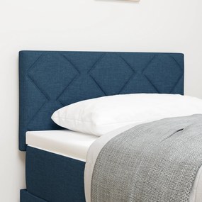Cabeceira vidaXL Design em Blocos de Diamante Azul 80 cm Tecido