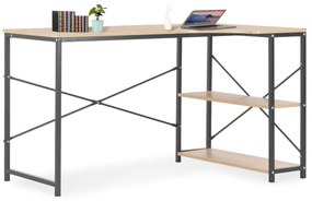 vidaXL Secretária de computador 120x72x70 cm preto e carvalho