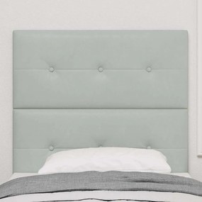 Cabeceira LED vidaXL Cinza Claro 100 cm Veludo
