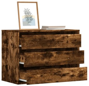 vidaXL Cómoda 80x41x58 cm derivados de madeira carvalho fumado