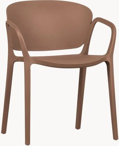 Cadeiras de jantar empilháveis para jardim com braços Bent, conjunto de 2