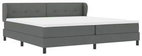 Cama Box com Colchão vidaXL Cinza Escuro 200x200 cm Tecido