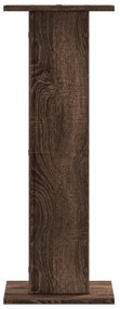 Suportes de colunas 2 pcs derivados madeira carvalho castanho