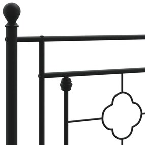 Estrutura de cama com cabeceira 160x200 cm metal preto
