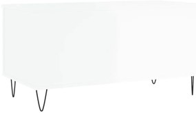 Mesa centro 90x44,5x45 cm derivados de madeira branco brilhante