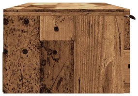 Armário de parede madeira antiga 102x30x20cm madeira trabalhada