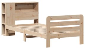 Cama sem colchão 75x190 cm madeira de pinho maciça