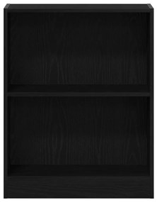 Estante de livros vidaXL Preta 60x24x76 cm em Madeira Engenharia