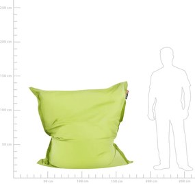 Pufe almofada verde lima 140 x 180 cm FUZZY Beliani