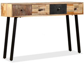 vidaXL Mesa consola teca reciclada maciça 120x30x76 cm