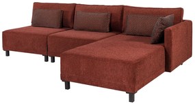 Sofá-Cama de Canto Matris – Vermelho Claret – 285x90x192 cm