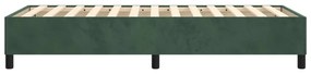 Estrutura de cama sem colchão 90x190 cm veludo verde-escuro