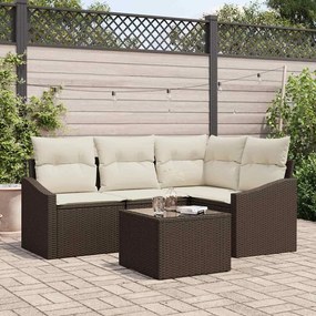 vidaXL Conjunto de Jantar de Jardim de 4 Peças com Almofadas Cinza em Ratan Sintético