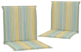 vidaXL Almofadões para cadeiras de jardim 2 pcs 100x50x3 cm multicolor